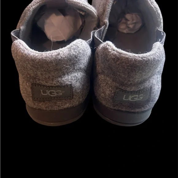 UGG Hanz Men's Gray Colored Wool Clog Style Home Shoes/Slippers Size 11 - Picture 5 of 7